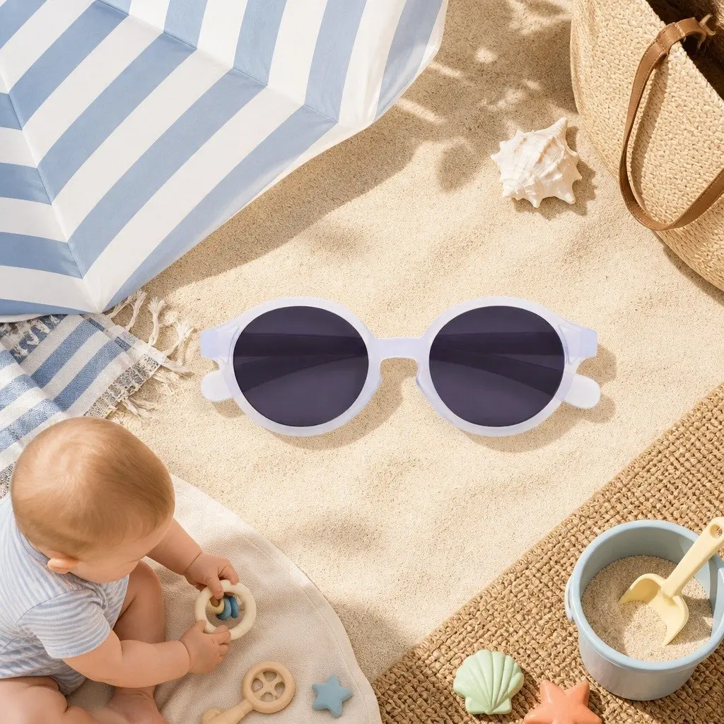 Baby Sunglasses Black 0-9 Months UV Protection Polarized Lenses Lightweight Strap