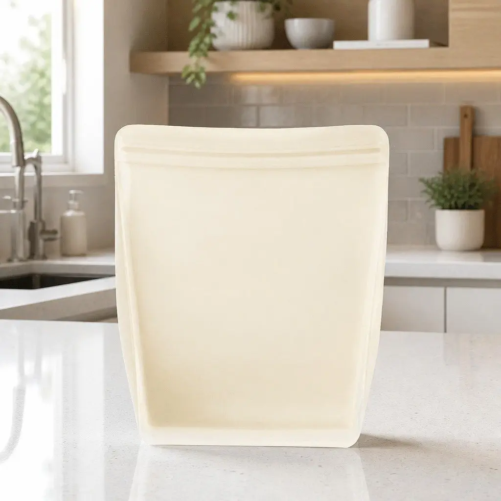 Reusable Silicone Food Storage Bag 1.5L Stand Up Freezer Fridge Kitchen