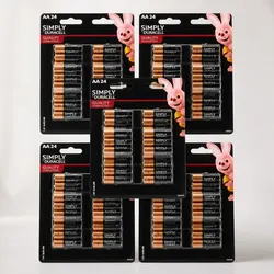 AA Alkaline Batteries 24 Pack x5 Long Lasting Power Household Electronics Bulk