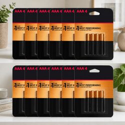 AAA Alkaline Batteries 1.5V High Performance Power 48 Pack Bulk Household