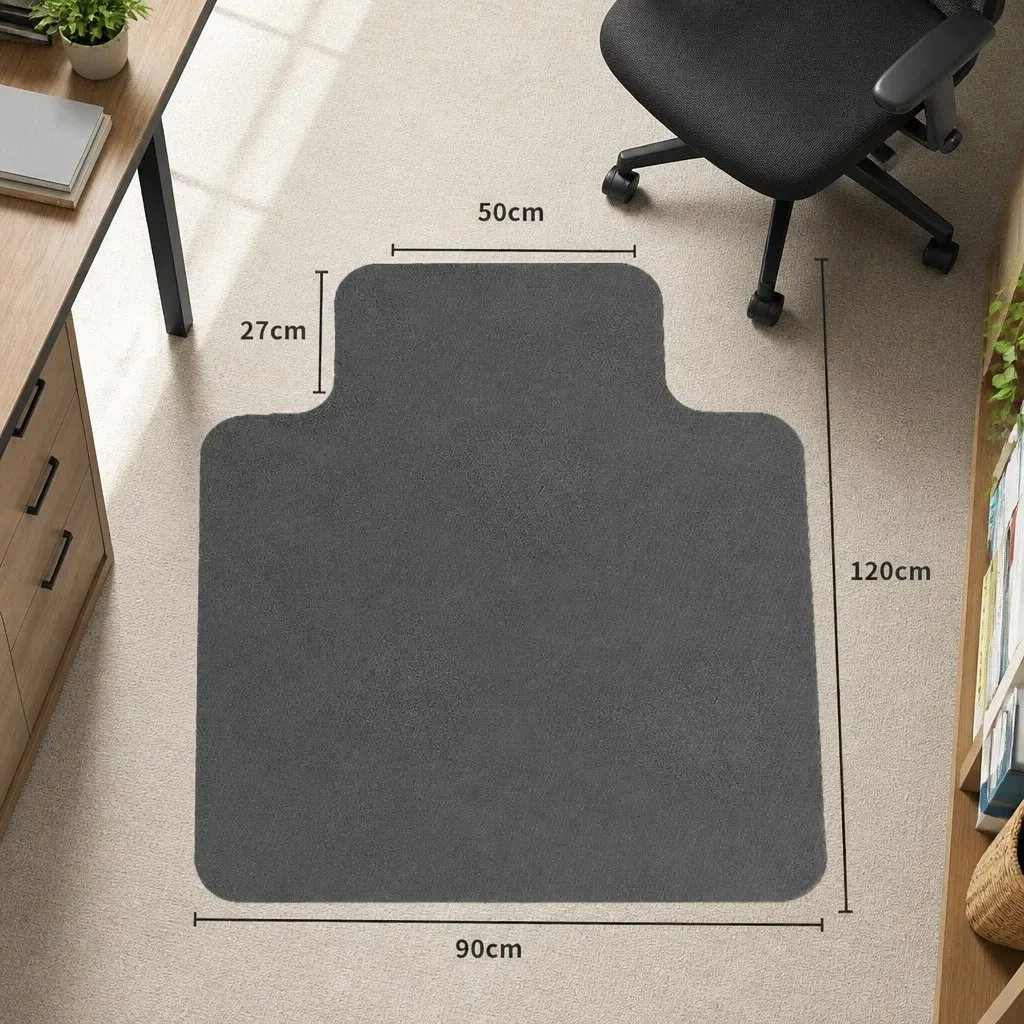 Chair Mat Clear or Black 120x90cm Floor Protector for Office Home Desk Rolling Gripper