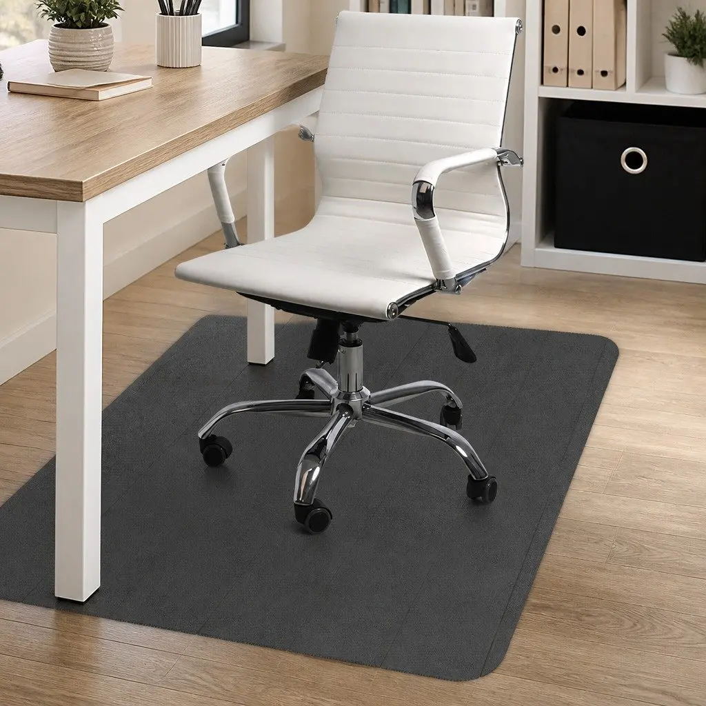 Chair Mat Black 120x90cm PVC Carpet Protection Anti-Slip