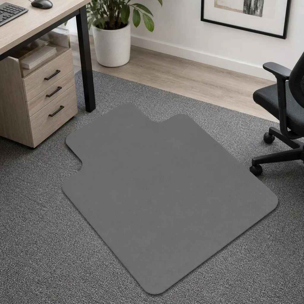 Chair Mat Clear 120cm x 90cm PVC Floor Protector for Home Office Desk Rolling Caster