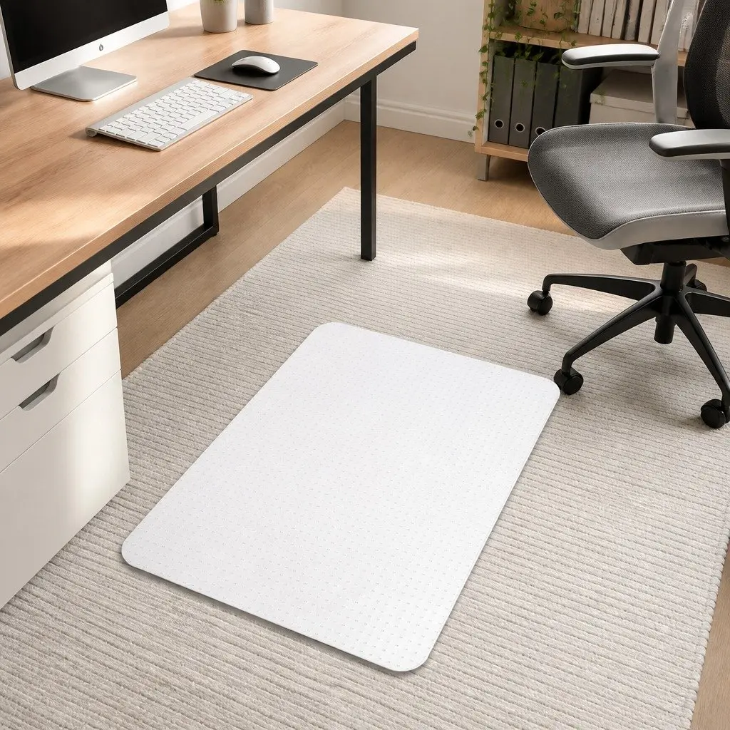 Chair Mat Office Carpet Floor Protector 120X90cm Clear PVC Gripper Desk