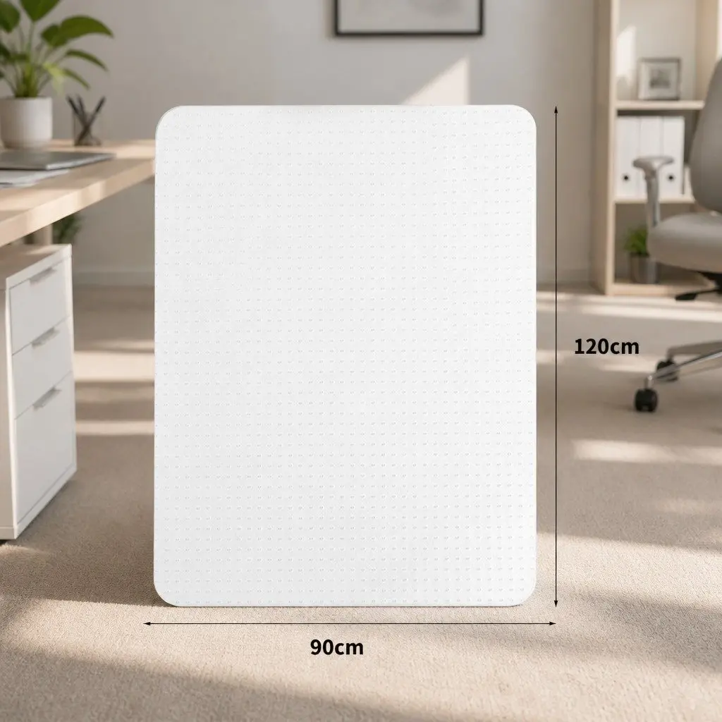 Chair Mat Office Carpet Floor Protector 120X90cm Clear PVC Gripper Desk