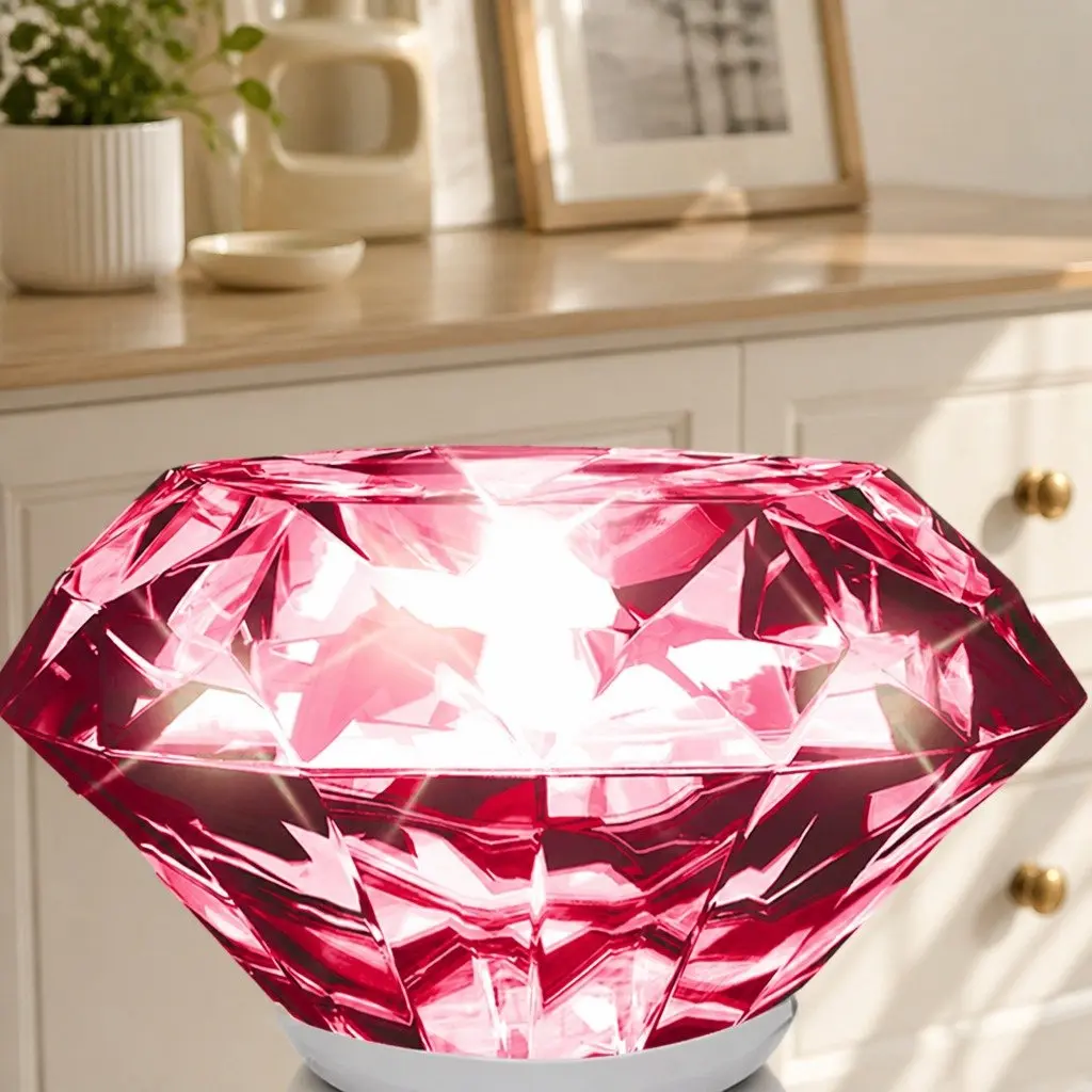 16 Piece Crystal Diamond Cabinet Knobs Red 30mm Light Reflecting Facets