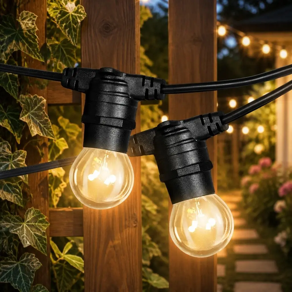 Festoon String Lights Warm White 38M Indoor Outdoor Decoration Kit