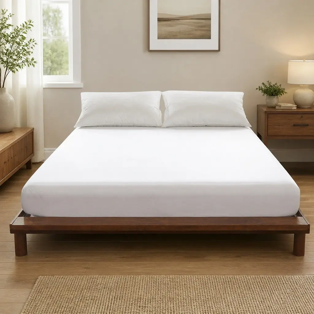 Mattress Protector White Fitted Waterproof Dust Mite Barrier Machine Washable