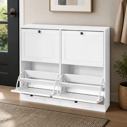 Compact Shoe Cabinet with 4 Drawers for Easy Footwear Access