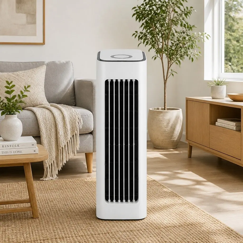 Evaporative Cooler White 6L 4-in-1 Air Cooler Fan Humidifier Purifier