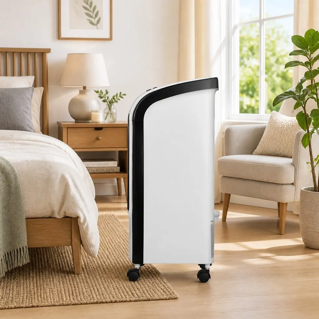 Evaporative Air Cooler Black and White 4L Portable Remote Control 4-in-1 Cooling Fan