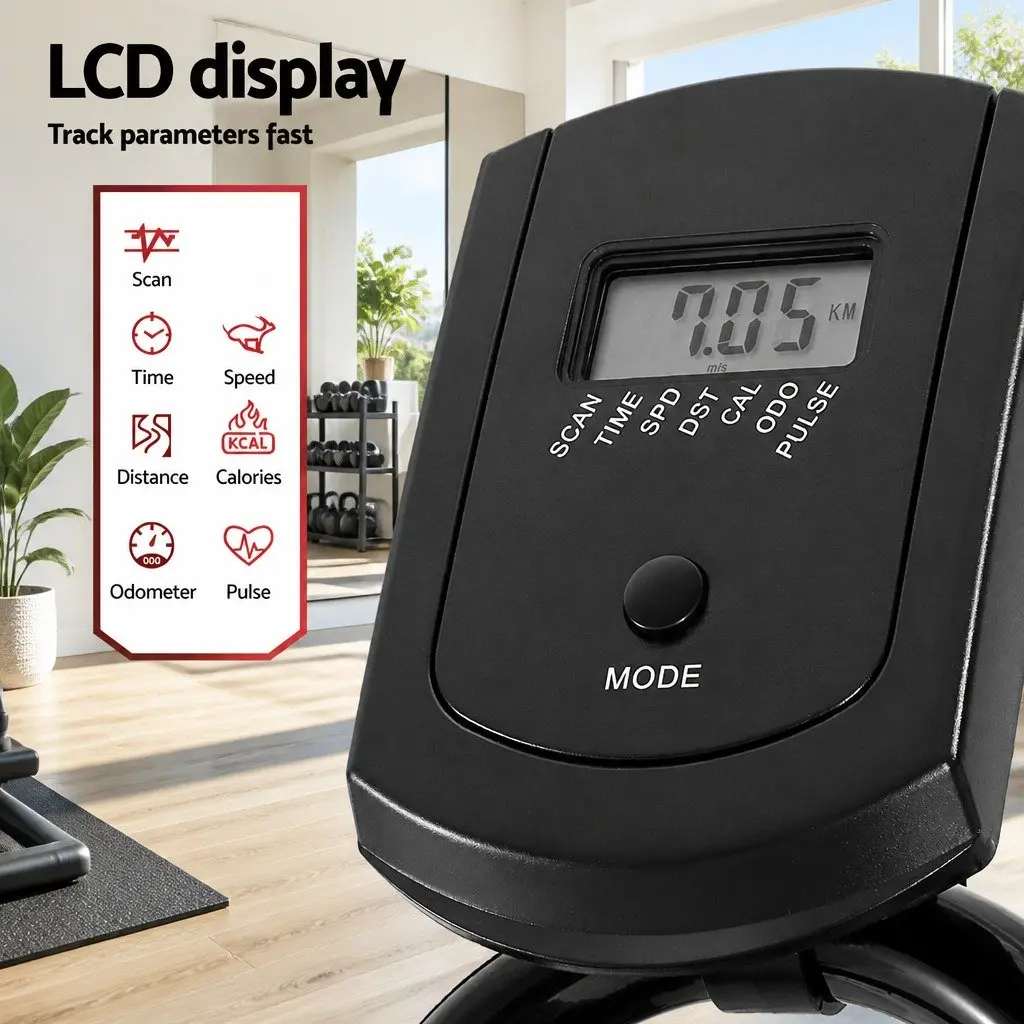Exercise Bike Black Adjustable Bluetooth APP Connectable 13kg Flywheel