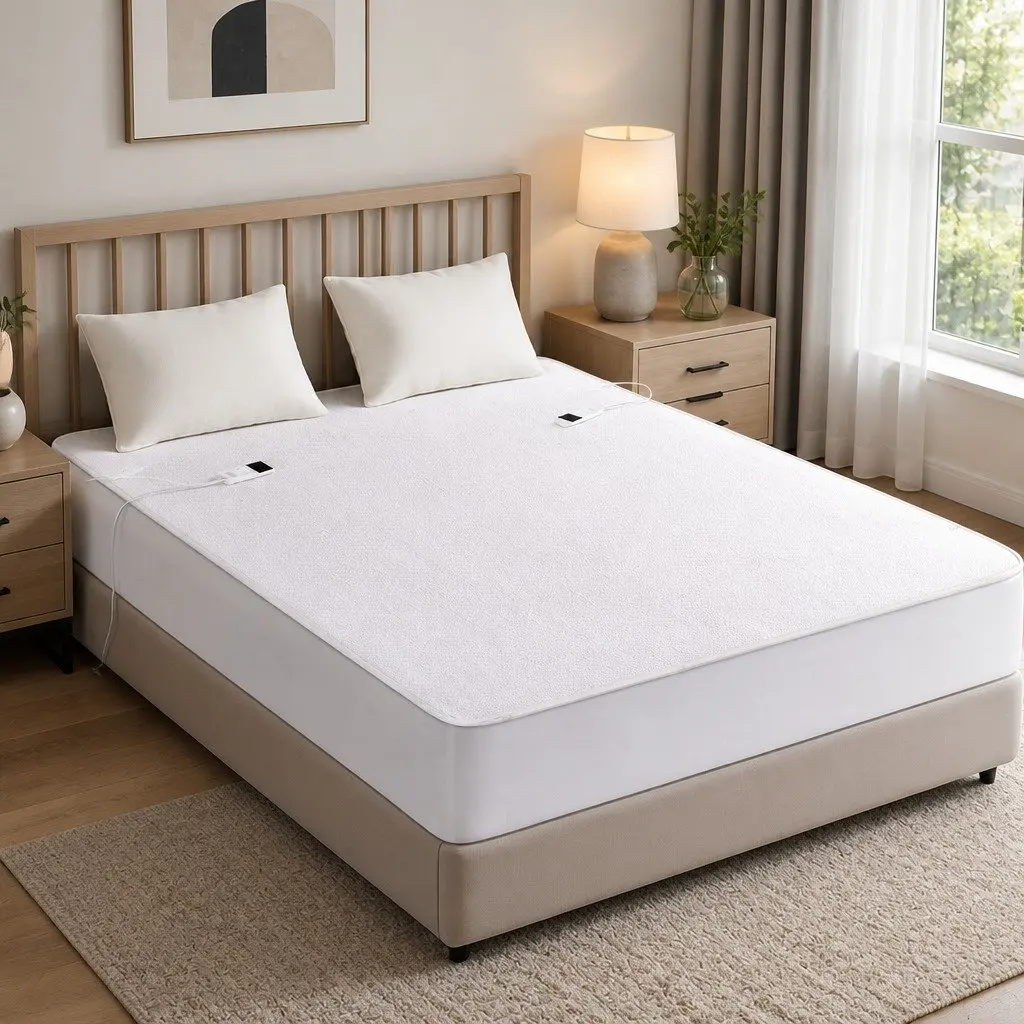 Electric Blanket Double Fitted Heated Pad Underlay Machine Washable Winter