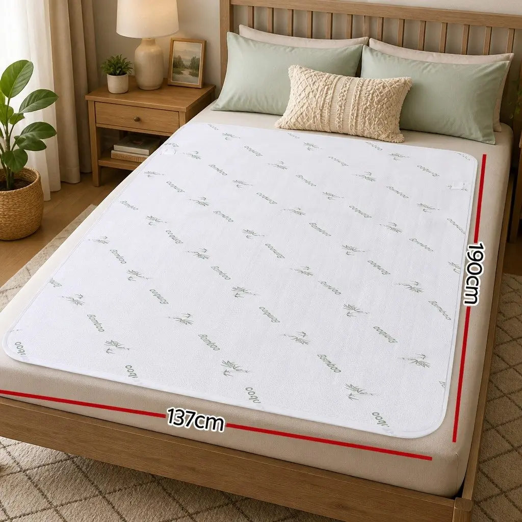Electric Blanket Double Fitted Heated Pad Underlay Machine Washable Winter