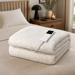 Compact King Single Electric Blanket with LED Remote