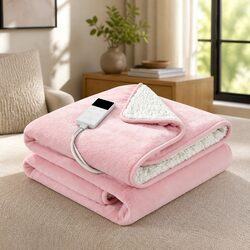 Efficient Electric Heated Throw Blanket with Timer