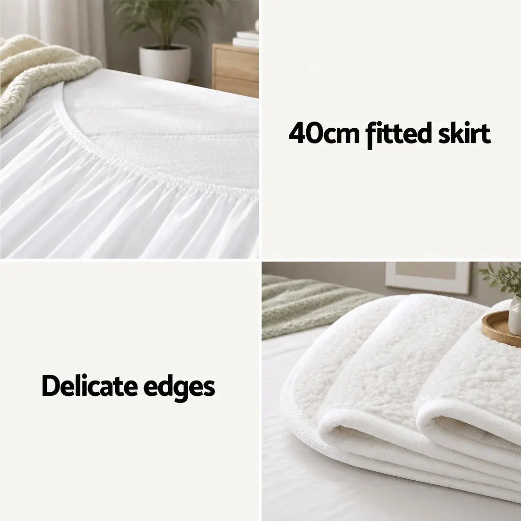 Double Electric Blanket Fitted Fleece Synthetic Wool Warm Cosy Sleep Winter
