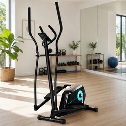 Elliptical Cross Trainer Exercise Bike Home Gym Fitness Machine Black 8 Level