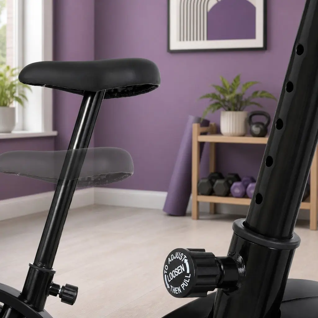 Exercise Bike Grey Adjustable Magnetic Resistance Home Gym Cardio Trainer