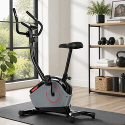 Compact Magnetic Upright Exercise Bike with Digital Monitor