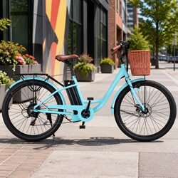 Compact 26" Electric City Bike with Powerful Motor
