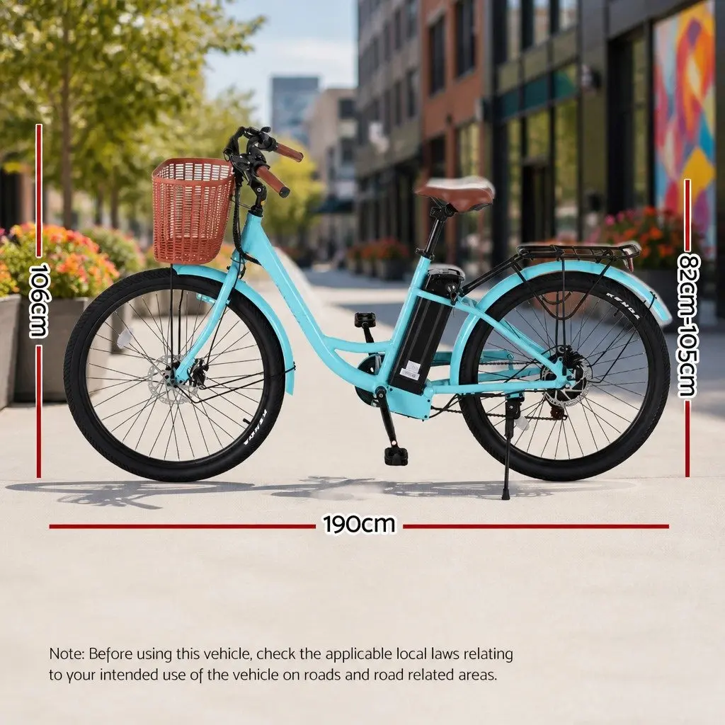 26" Electric City Bike with Powerful Motor