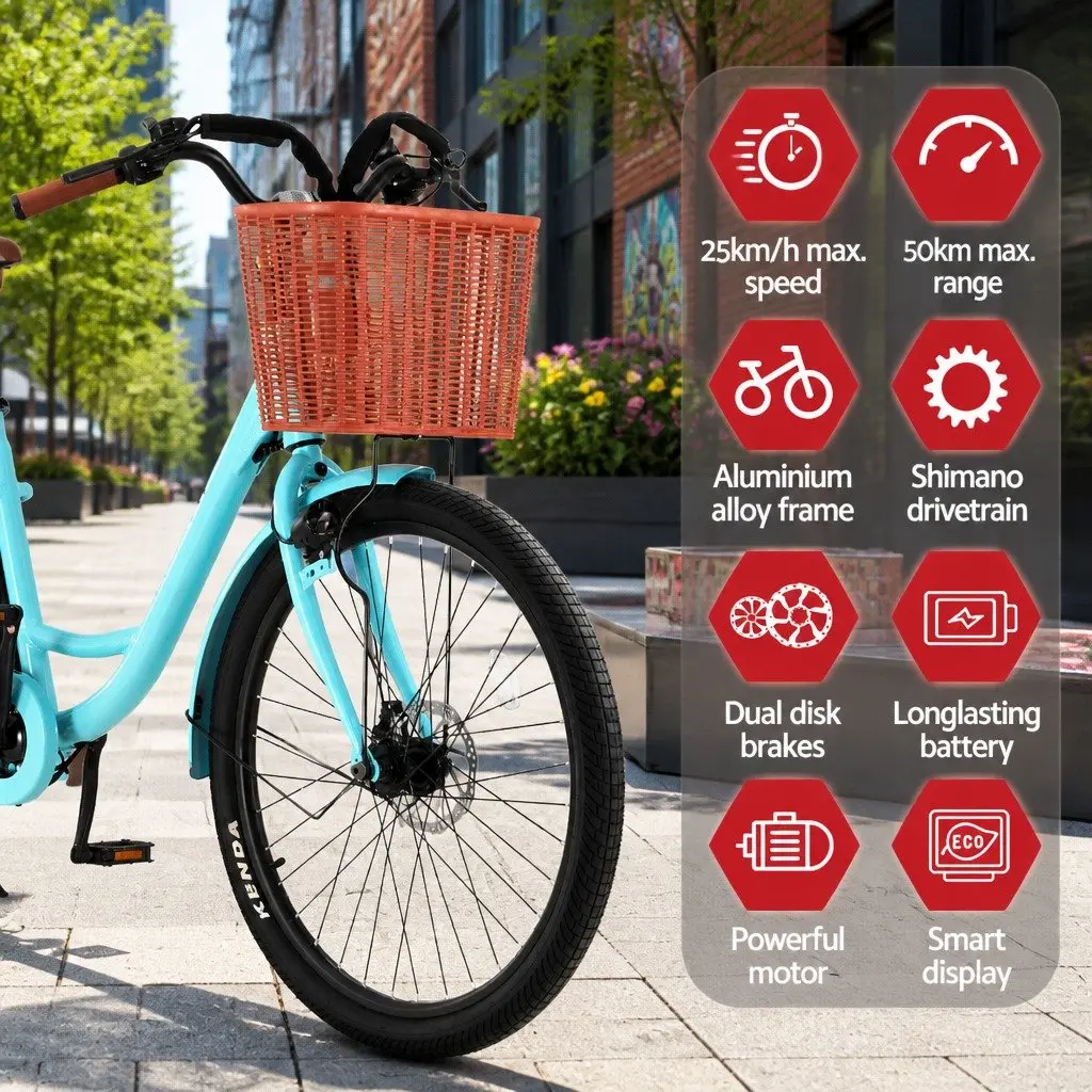26" Electric City Bike with Powerful Motor