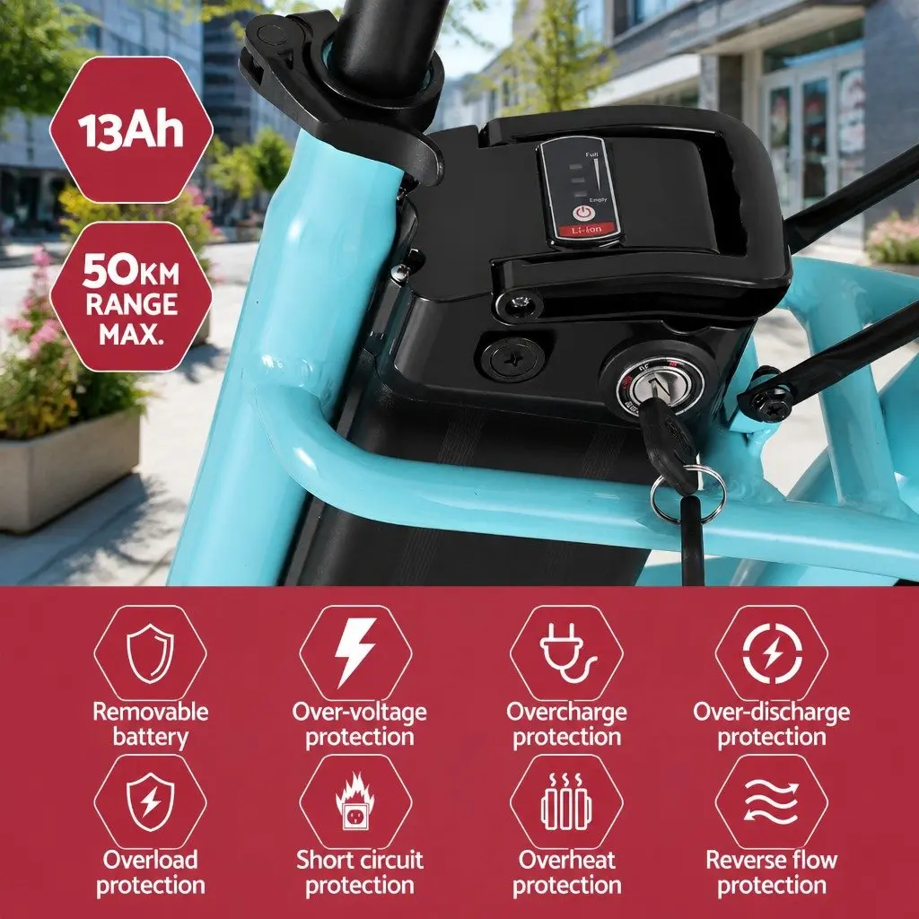 26" Electric City Bike with Powerful Motor