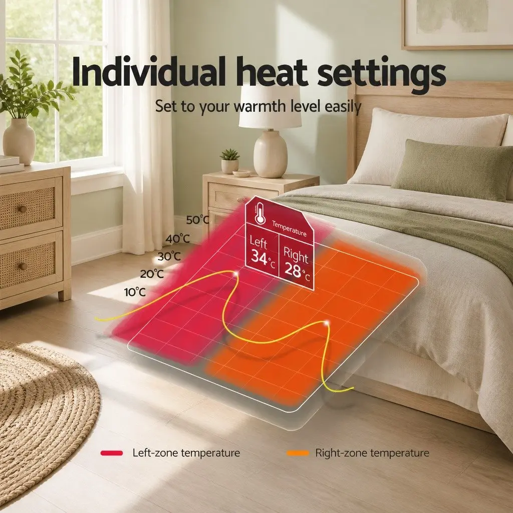 King Size Electric Blanket with Controls