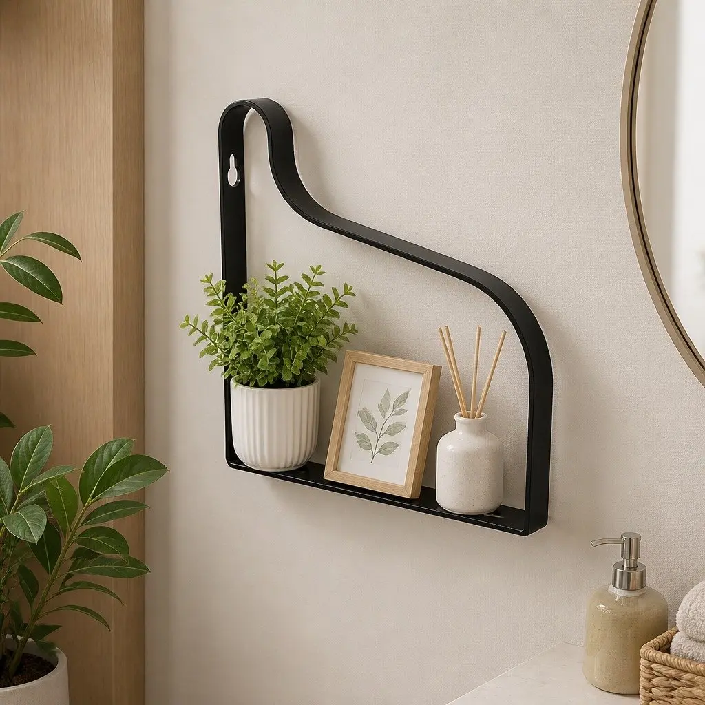 Floating Shelves Natural Wood 3 Piece Industrial Style Paulownia Wood Display