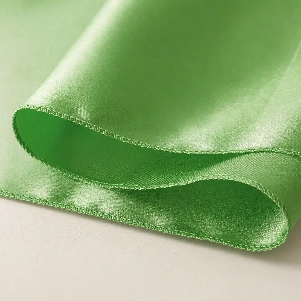 20 Piece Grass Green Satin Fabric Chair Sashes for Weddings Parties Banquets