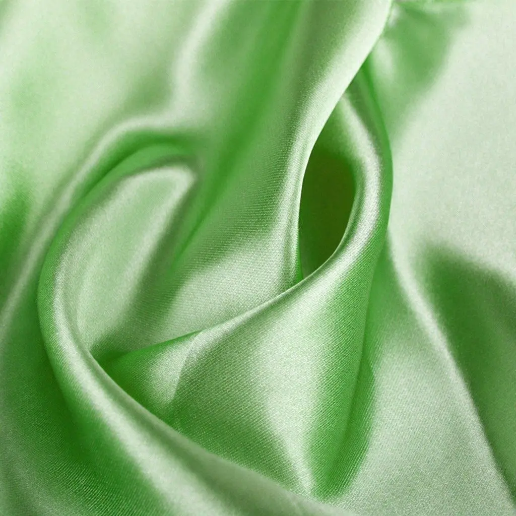 20 Piece Grass Green Satin Fabric Chair Sashes for Weddings Parties Banquets