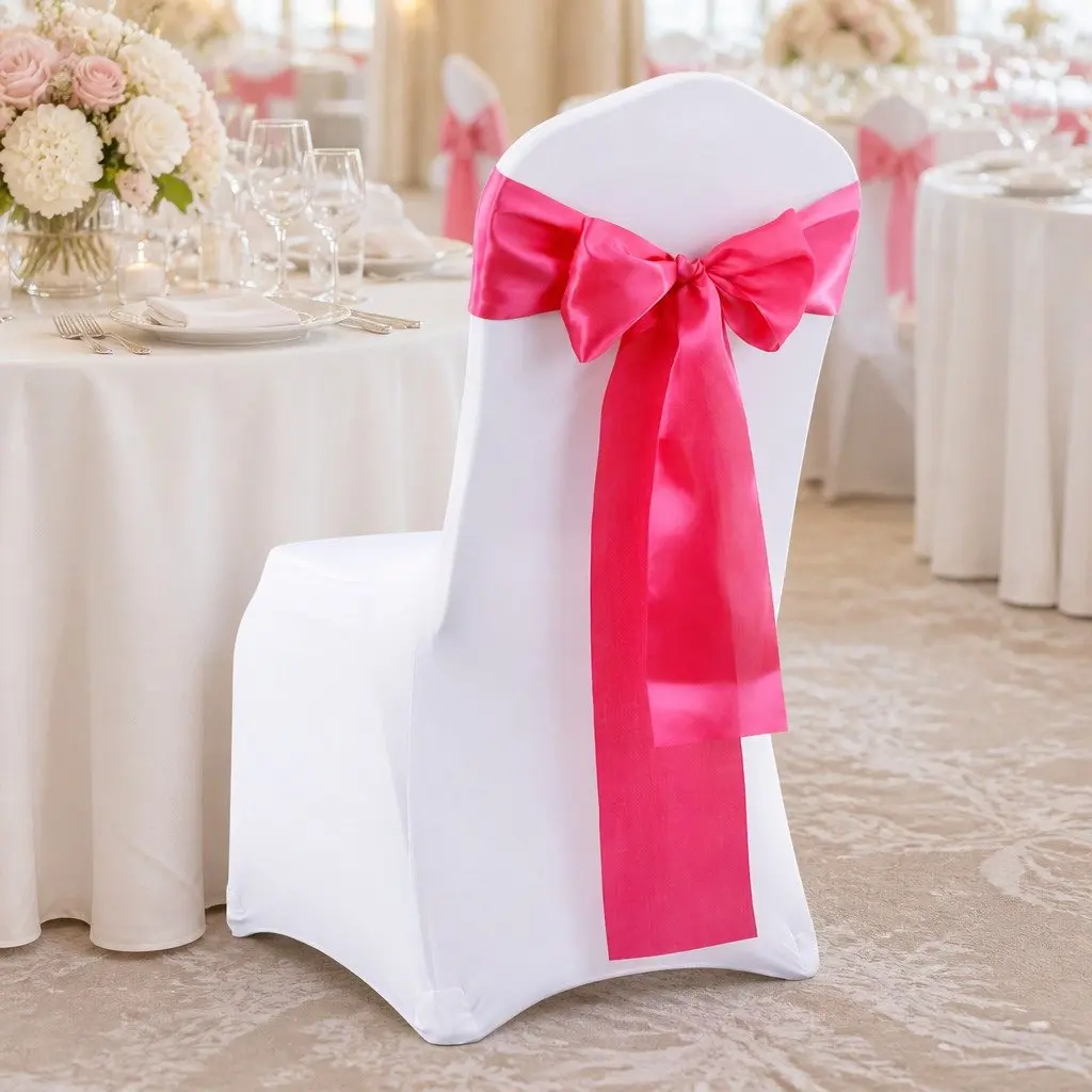 Satin Chair Sashes Mauve 278cm x 18cm Stain Resistant Machine Washable