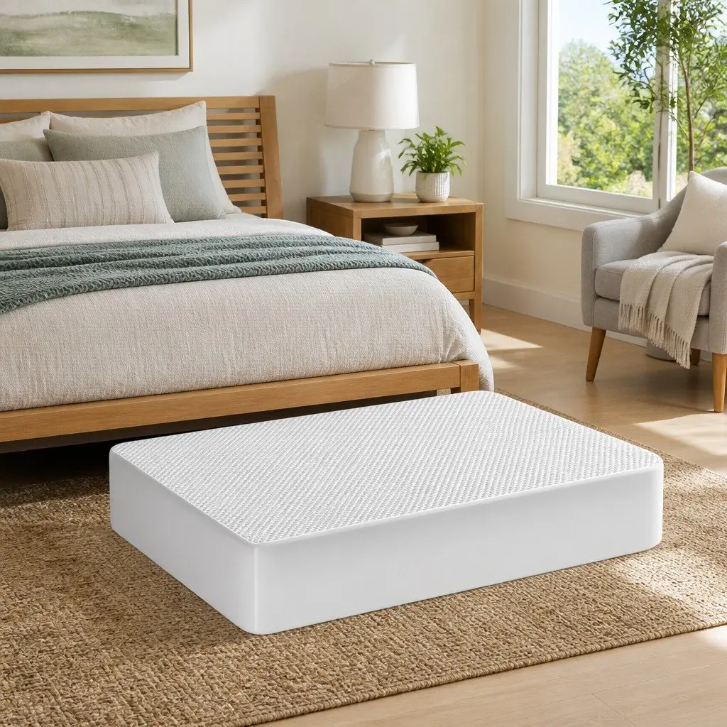 Mattress Protector Topper White Double Waterproof Cooling Fitted Elastic