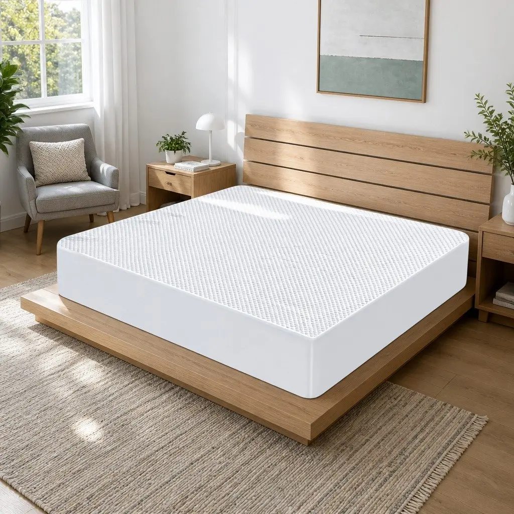 Mattress Protector Topper White Double Waterproof Cooling Fitted Elastic