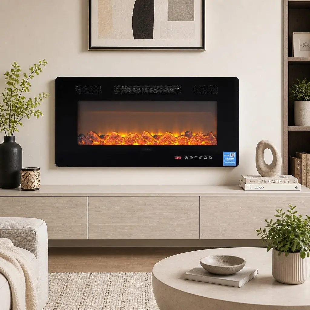 Electric Fireplace Insert with 3D Flame Effects