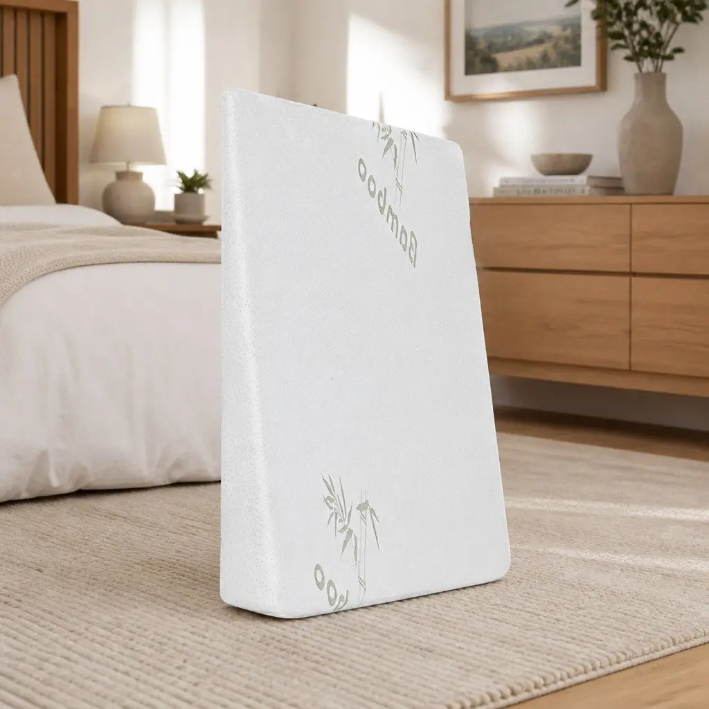 Wedge Pillow White 10cm 19cm 25cm 30cm Memory Foam Support for Back Legs Lounging