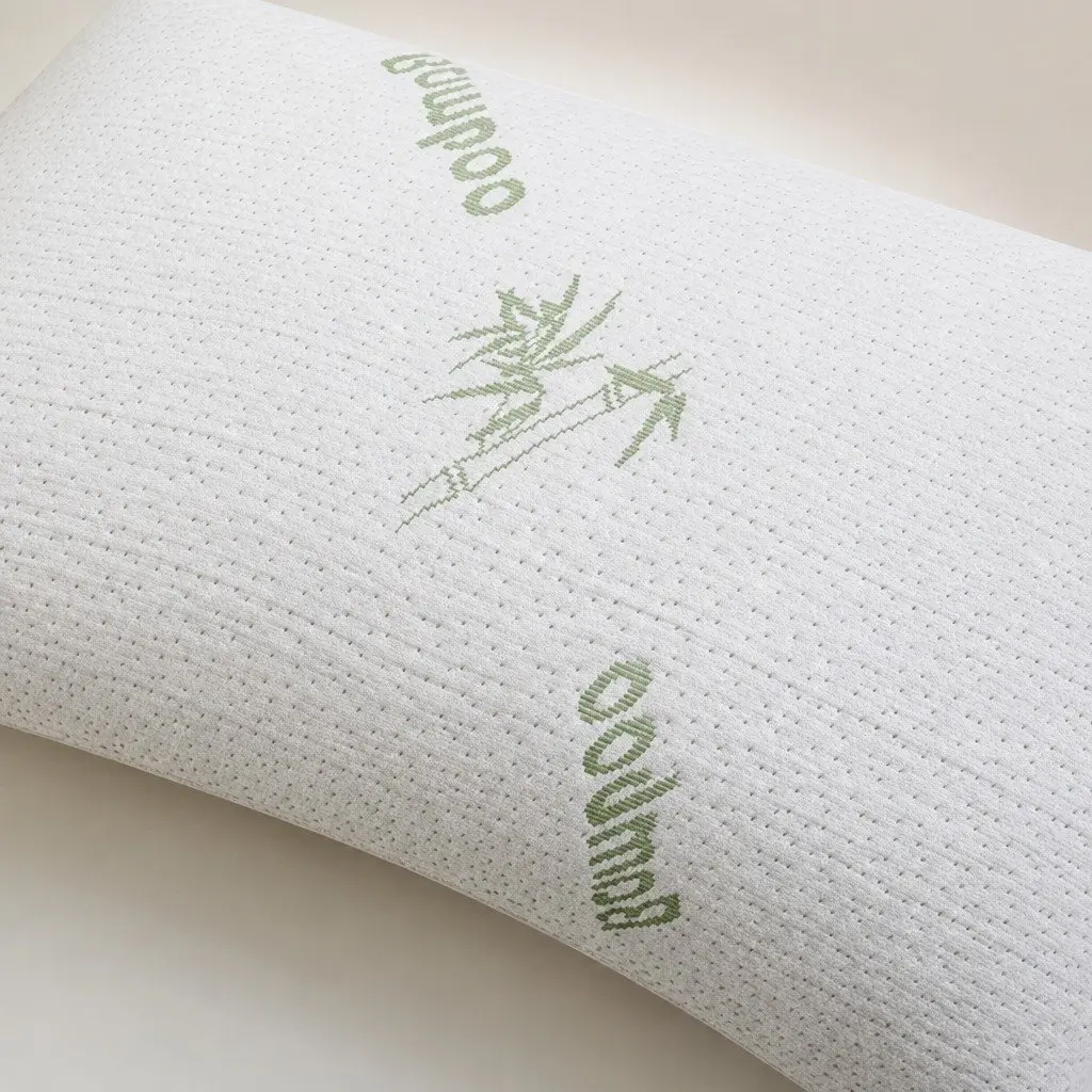 Memory Foam Pillow Bamboo Fabric Cover Neck Support Pressure Relief 70cm x 40cm