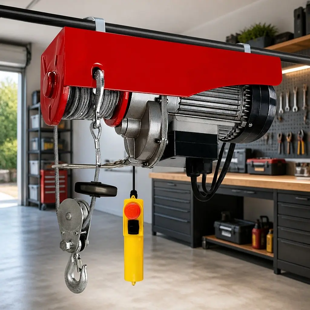 Electric Hoist Red 300KG 18M Cable Remote Control Lifting Tool