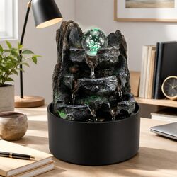 Compact Water Fountain with Soothing Sounds and Lights