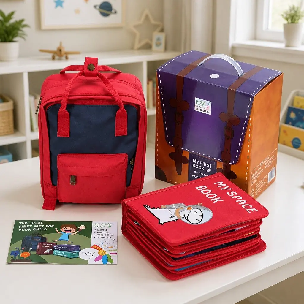 Interactive Busy Book for Kids Ages 4-6 Space Learning Universe