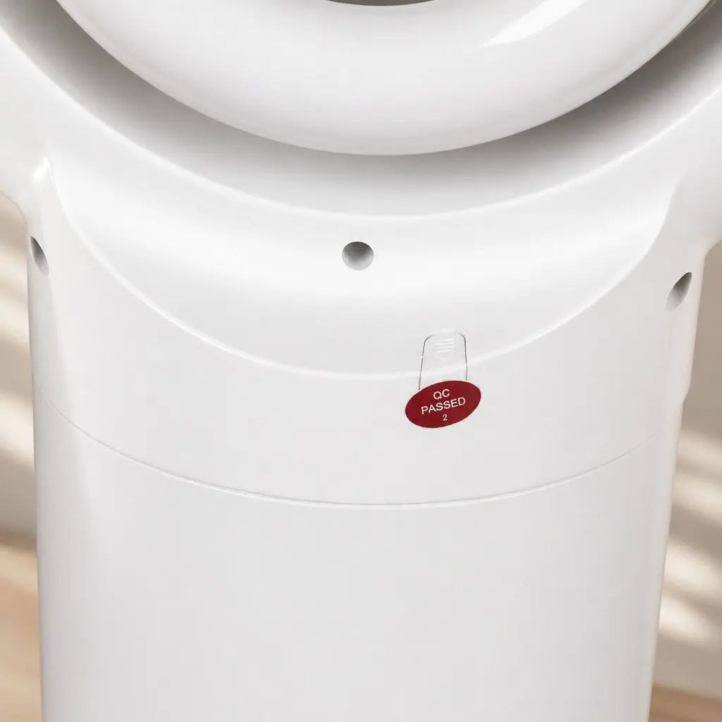 Bladeless Electric Fan Tower Cooler Heater White 35W Quiet Operation Remote Control