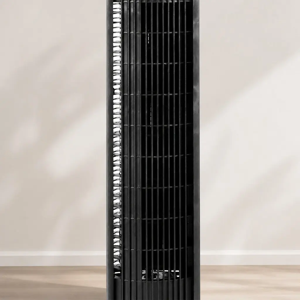 Tower Fan White 100cm Portable Oscillating Remote Control 3 Speed 80 Degree Swivel