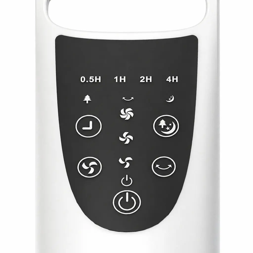 Tower Fan White Portable Bladeless 3 Speeds Oscillating Air Circulation Device