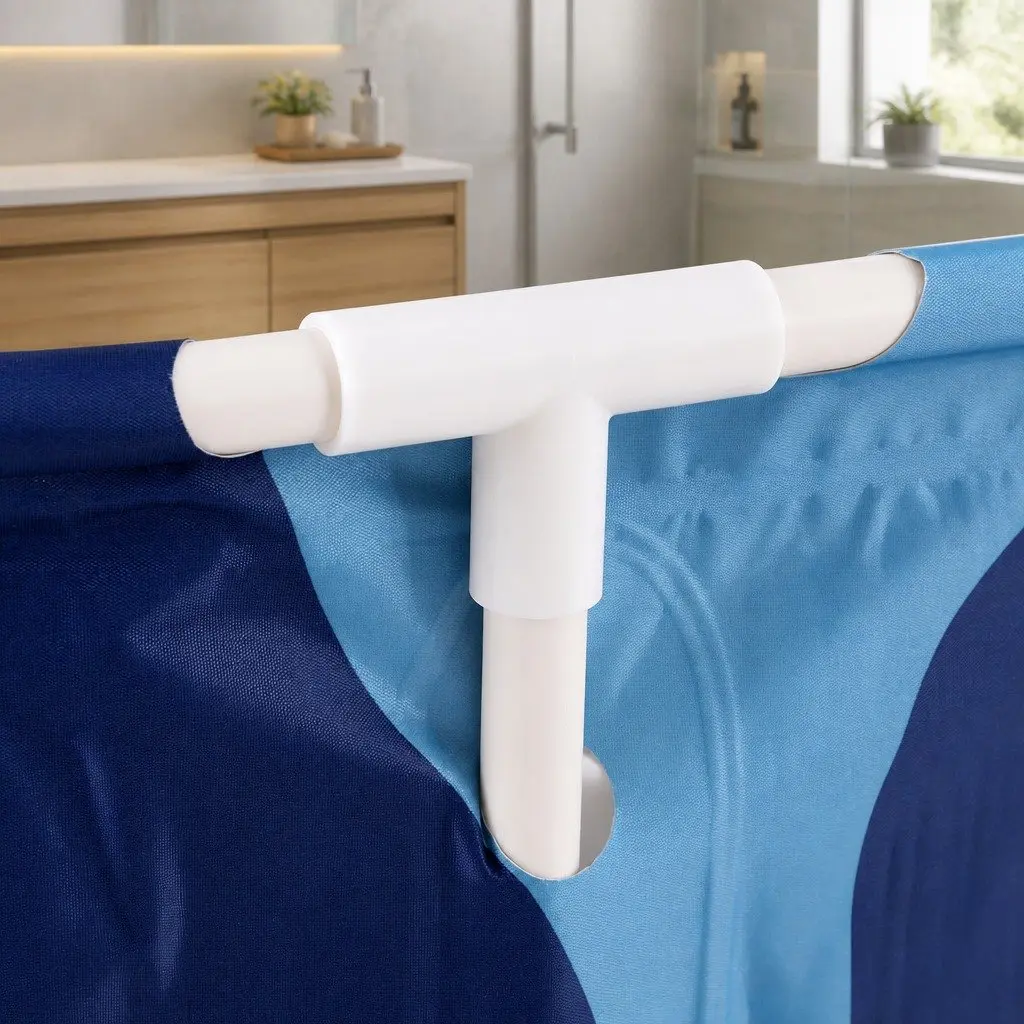Foldable Bathtub Navy Blue 114x62cm Portable Inflatable Cushion with Drain Pipe and Air Pump