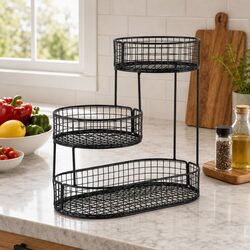 Space-Saving 3-Tier Fruit Basket Bowl for Your Home