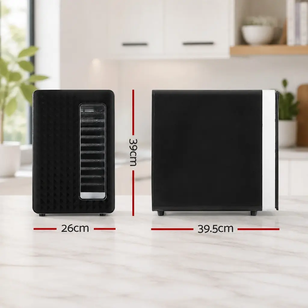 Food Dehydrator Black 10 Tray Adjustable Temperature Programmable Timer