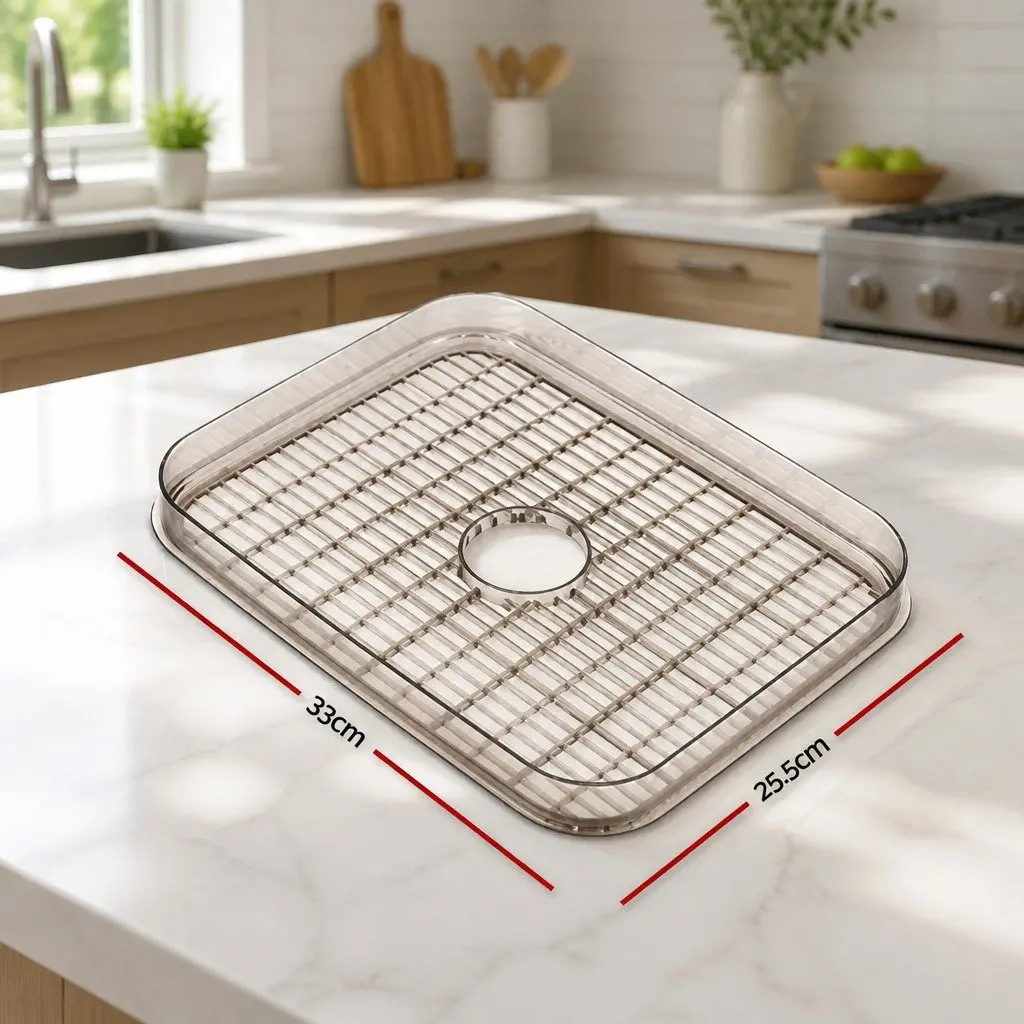 Food Dehydrator Clear PS Plastic Drying Tray Add On 2 Piece