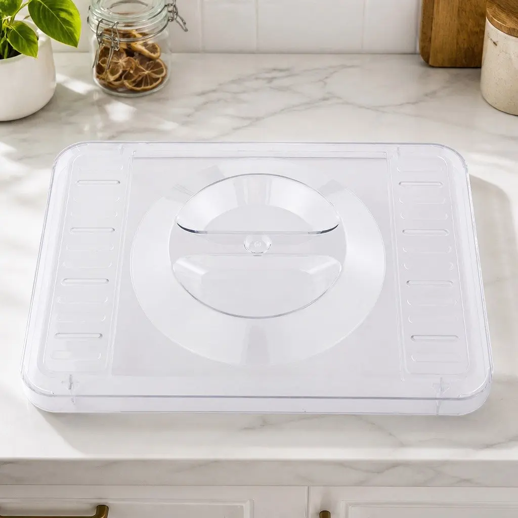 Food Dehydrator Silver 5 Trays Adjustable Temperature 360 Degree Airflow