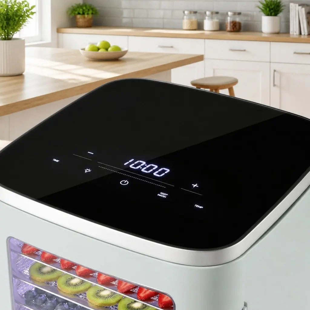 Food Dehydrator Machine 5 Tray Mini Fruit Dryer Maker Green LED Touch Control